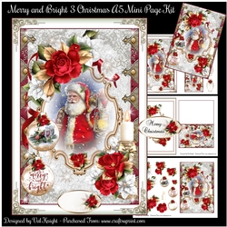 Merry and Bright 3 Christmas A5 Mini Page Kit