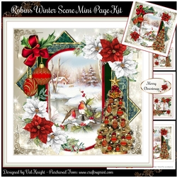 Robins Winter Scene Mini Page Kit