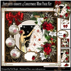 Art Deco Ornate 04 Christmas Mini Page Kit