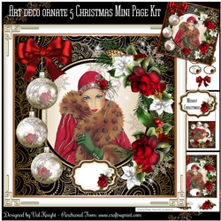 Art Deco Ornate 05 Christmas Mini Page Kit