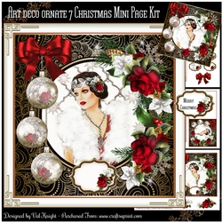 Art Deco Ornate 07 Christmas Mini Page Kit