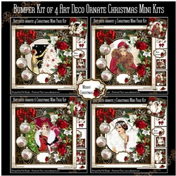 Bumper Kit of 4 Art Deco Ornate Christmas Mini Kits