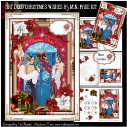 Art Deco Christmas Wishes A5 Mini Page Kit   
