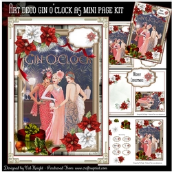 Art Deco Gin OClock A5 Mini Page Kit