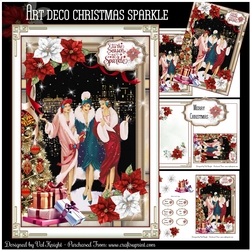 Art Deco Christmas Sparkle A5 Mini Page Kit