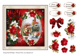Christmas Special Card Front With Decoupage