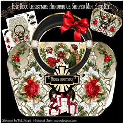 Art Deco Christmas Handbag 04 Shaped Mini Page Kit