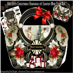 Art Deco Christmas Handbag 06 Shaped Mini Page Kit