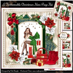 A Fashionable Christmas Mini Page Kit