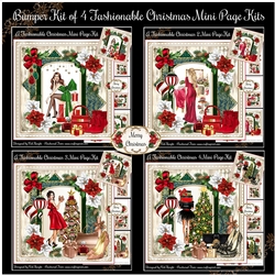 Bumper Kit of 4 Fashionable Christmas Mini Page Kits
