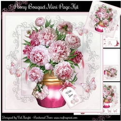 Peony Bouquet Mini Page Kit