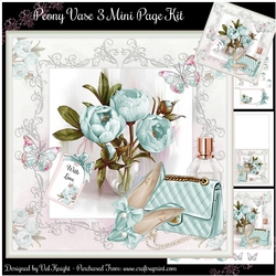 Peony Vase 3 Mini Page Kit 