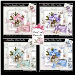 Bumper Kit of 4 Peony Vase Mini Page Kits