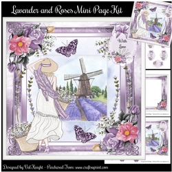 Lavender and Roses Mini Page Kit 