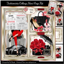 Fashionista Collage Mini Page Kit