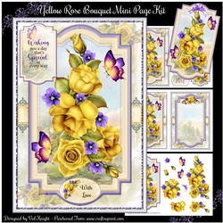 Yellow Rose Bouquet Mini Page Kit