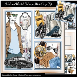 A Mans World Collage Mini Page Kit 