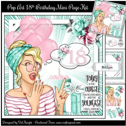 Pop Art 18th Birthday Mini Page Kit