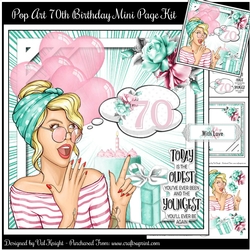 Pop Art 70th Birthday Mini Page Kit