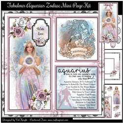 Fabulous Aquarius - Zodiac Mini Page Kit