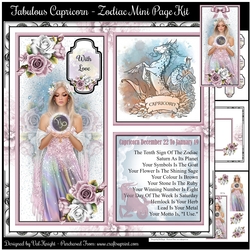Fabulous Capricorn- Zodiac Mini Page Kit