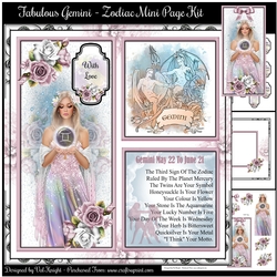 Fabulous Gemini- Zodiac Mini Page Kit  
