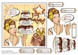 Milestone 40th Birthday Card Front With Decoupage