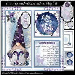  Aries - Gnome Zodiac Mini Page Kit   