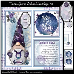 Taurus Gnome Zodiac Mini Page Kit  
