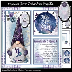 Capricorn Gnome Zodiac Mini Page Kit