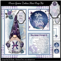 Pisces Gnome Zodiac Mini Page Kit