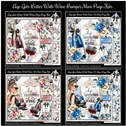 Age Gets Better With Wine Bumper Mini Page Kits