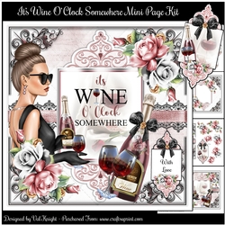 Its Wine OClock Somewhere Mini Page Kit