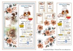 Healthy Dog Treats Card Front With Decoupage