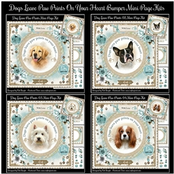 Dogs Leave Paw Prints On Your Heart Bumper Mini Page Kits