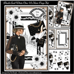 Black and White Chic 03 Mini Page Kit