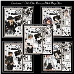 Black and White Chic Bumper Mini Page Kits