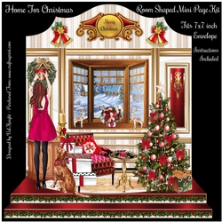 Home For Christmas Shaped Room Mini Page Kit