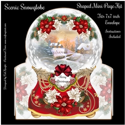 Scenic Snowglobe Shaped Mini Page Kit