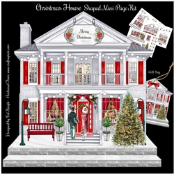 Christmas House Shaped Mini Page Kit