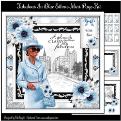 Fabulous In Blue Ethnic Mini Page Kit - By Request