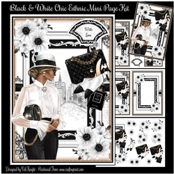 Black and White Chic Ethnic Mini Page Kit - By Request