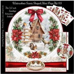 Watercolour Scenic Shaped Mini Page Kit 03 