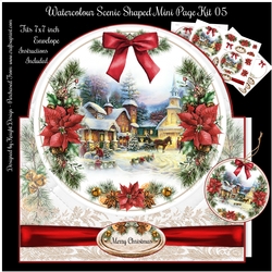 Watercolour Scenic Shaped Mini Page Kit 05