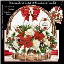 Christmas Floral Basket 02 Shaped Mini Page Kit