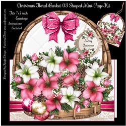 Christmas Floral Basket 03 Shaped Mini Page Kit