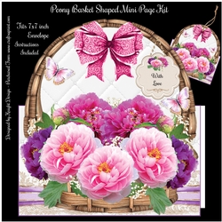 Peony Basket Shaped Mini Page Kit