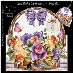 Rose Basket 02 Shaped Mini Page Kit