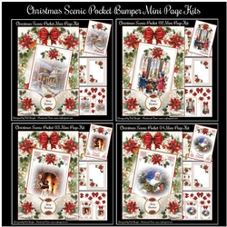 Christmas Scenic Pocket Bumper Mini Page Kits