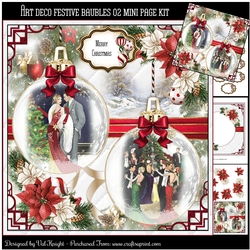 Art Deco Festive Baubles 02 Mini Page Kit